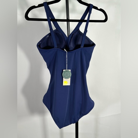 New Boden Swimwear One-Piece V-Neck Navy Blue !!! - Picture 2 of 2
